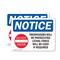 Signmission Trespassers Will Be Prosecuted OSHA Notice Sign, Plastic, 14in W x 10in L, 2PK OS-2PACK-NS-P-1014-L-18729 - alternate 1
